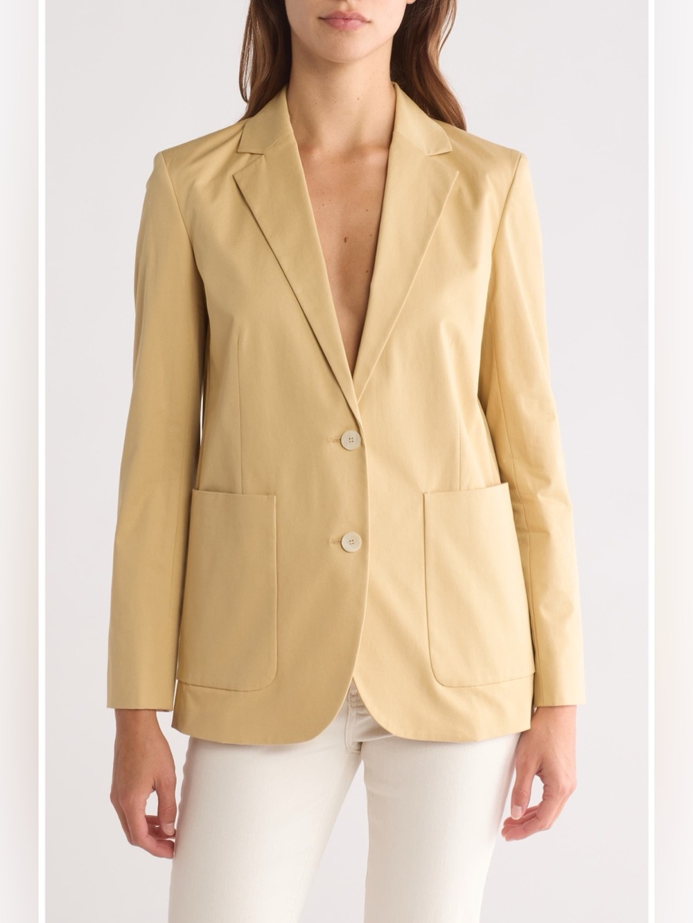 NWT Theory Patch-Pocket Stretch Cotton Blazer Tuscan Sz 0